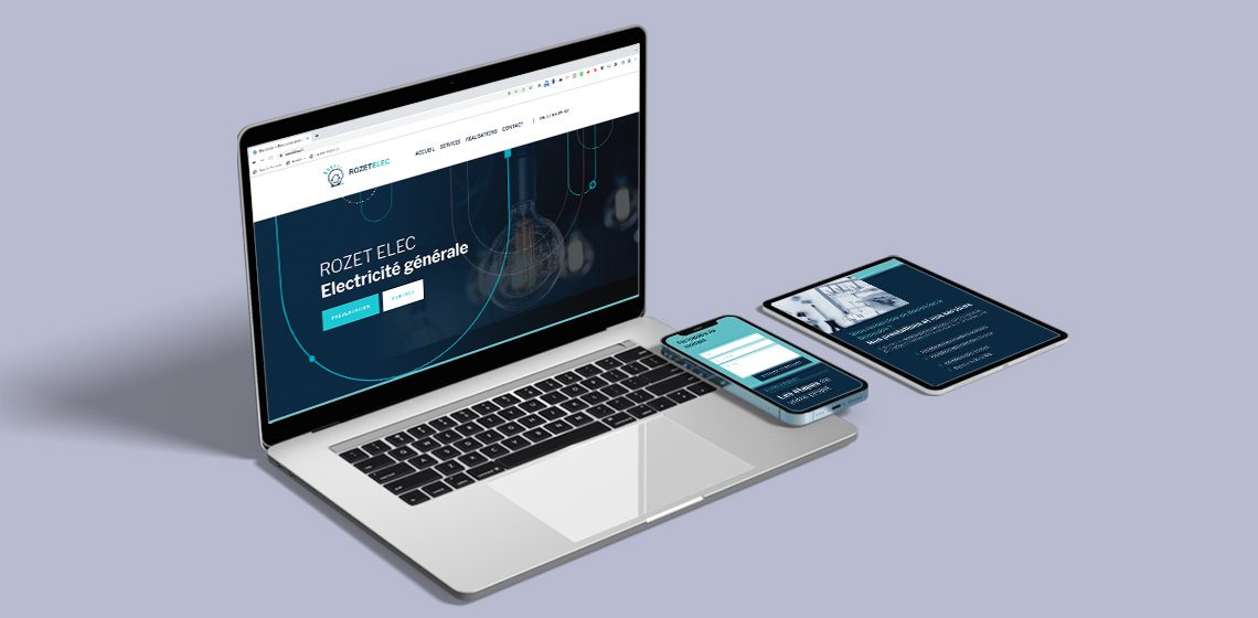 Création de site internet pour Rozet Elec, électricien général à Beaucaire